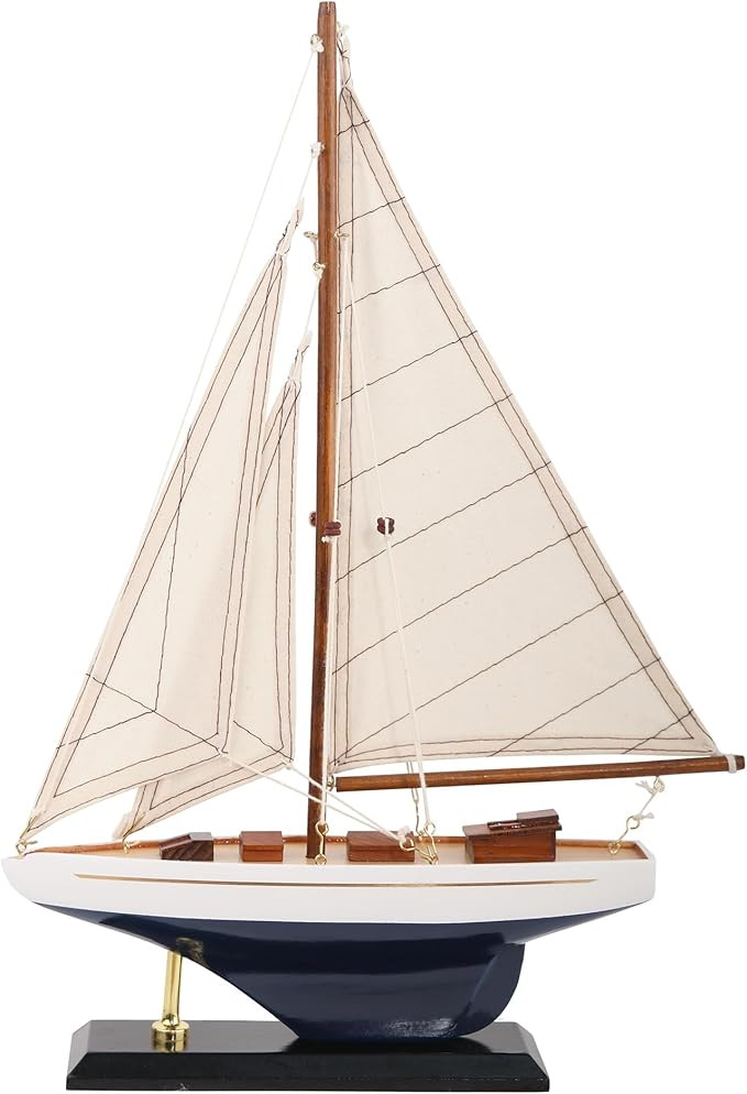NAUTIMALL 16" Wooden Sailboat Decor Classic Columbia America's Cup Ship Model Nautical Yacht Gift... | Amazon (US)