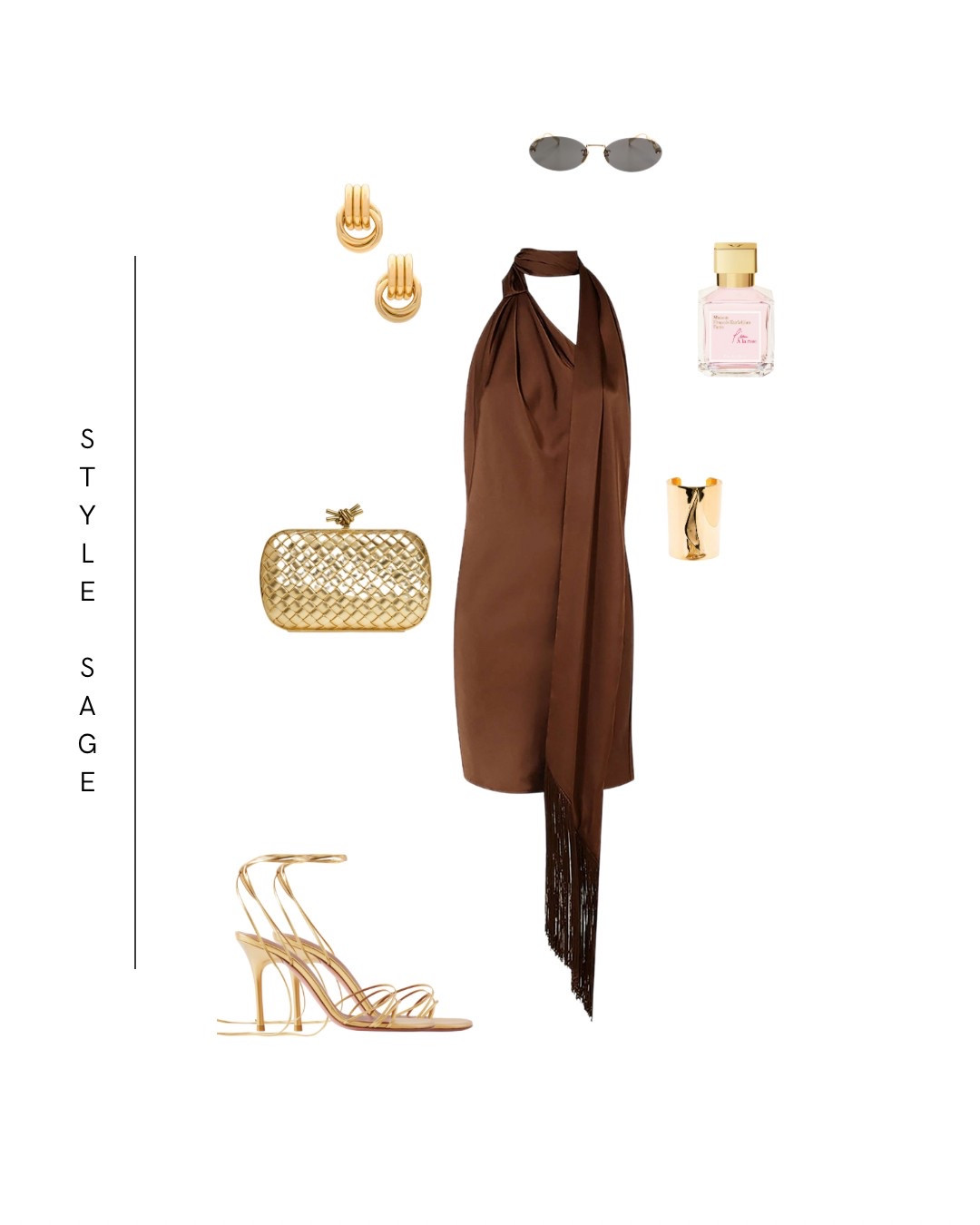 Golden hour glam in full effect.
A sultry chocolate dress, draped in elegance, paired with bold gold accents and strappy heels — this look says luxe with every step.✨

Follow @stylesagetrends for more ootd inspos 🩶



#LTKStyleTip #LTKU #LTKFestival
