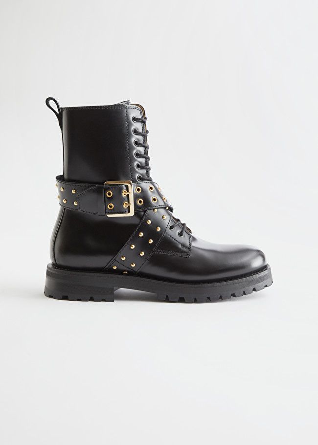 Leather Studded Strap Boots | & Other Stories (EU + UK)