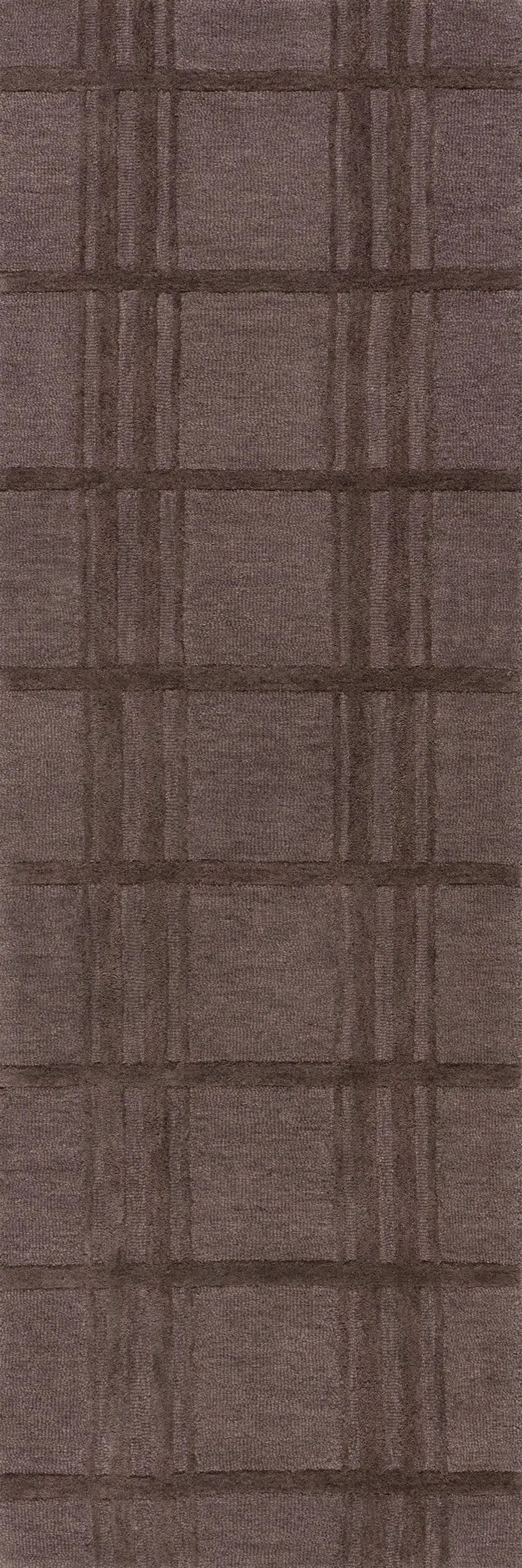 Mallory Checked Wool Rug | Dark Brown | Rugs USA