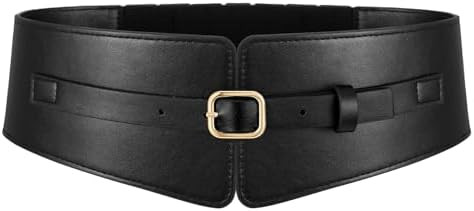 WHIPPY Women Wide Elastic Waist Belt Wide Leather Stretch Belt Fashion Ladies Waistband for Dress... | Amazon (US)