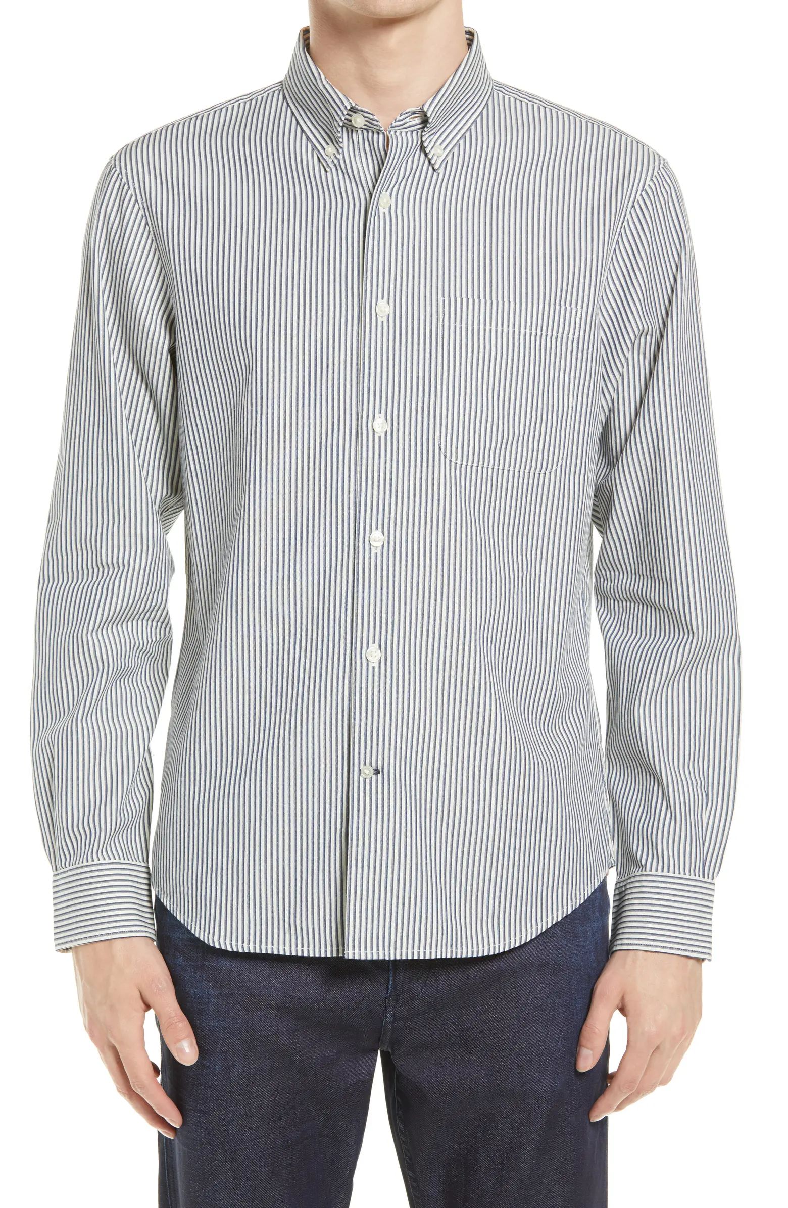 Club Monaco Slim Fit Stripe Button-Down Shirt | Nordstrom | Nordstrom