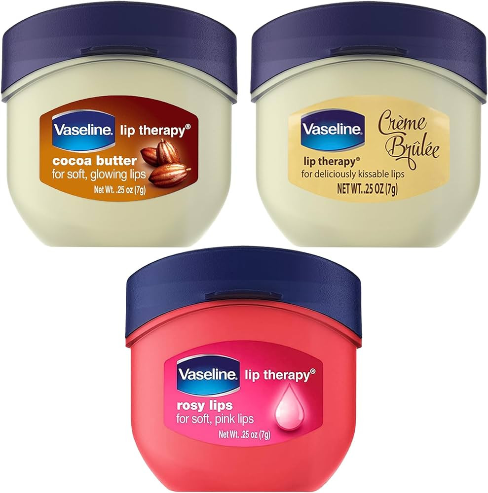 Vaseline Lip Therapy 0.25 Oz 3 Pack Bundle - Creme Brulee, Rosy Lips & Cocoa Butter | Amazon (US)