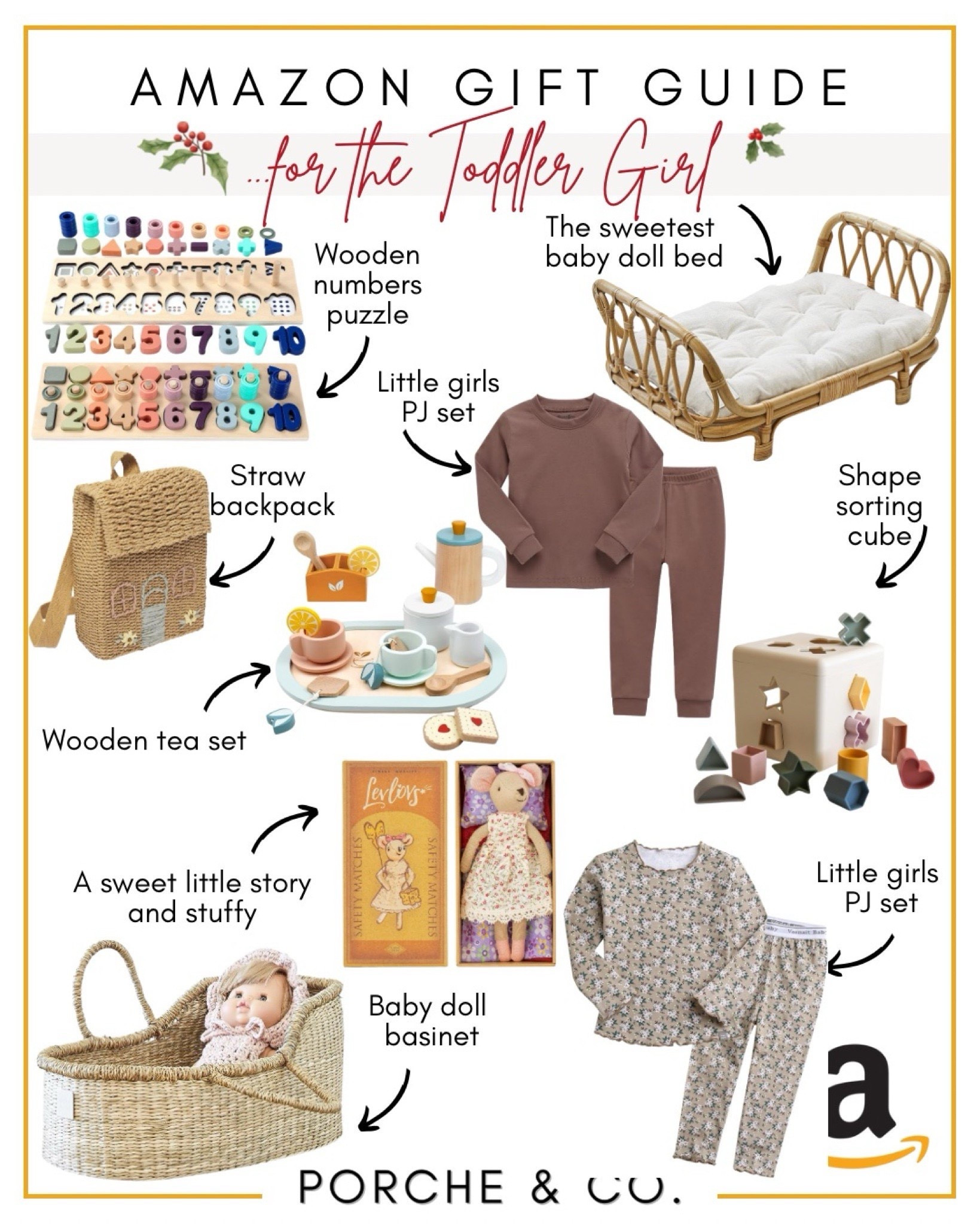 The cutest toddler girl gifts! 🎀✨ This Amazon Gift Guide is full of imaginative play, cozy PJs, and adorable keepsakes she’ll love for years.
Perfect for daughters, nieces, granddaughters, and all the little girls who love pretend play and soft, snuggly things. 💗

🎁 WHAT’S INCLUDED:
• Wooden numbers puzzle
• Little girls PJ sets
• Baby doll bed
• Shape sorting cube
• Straw backpack
• Wooden tea set
• Storybook + stuffed doll
• Baby doll bassinet

#AmazonGiftGuide #ToddlerGirlGifts #GiftsForToddlers #ToddlerGiftGuide #WoodenPuzzle #KidsPajamas #BabyDollBed #ShapeSorter #StrawBackpack #WoodenTeaSet #KidsStorybook #DollBassinet #AmazonKidsFinds #HolidayGiftGuide #LTKGiftGuide #LTKHoliday #PorcheAndCo


#LTKHoliday #LTKGiftGuide #LTKFindsUnder100