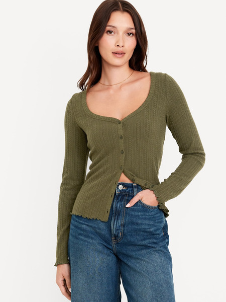 Button-Down Pointelle Top | Old Navy (US)