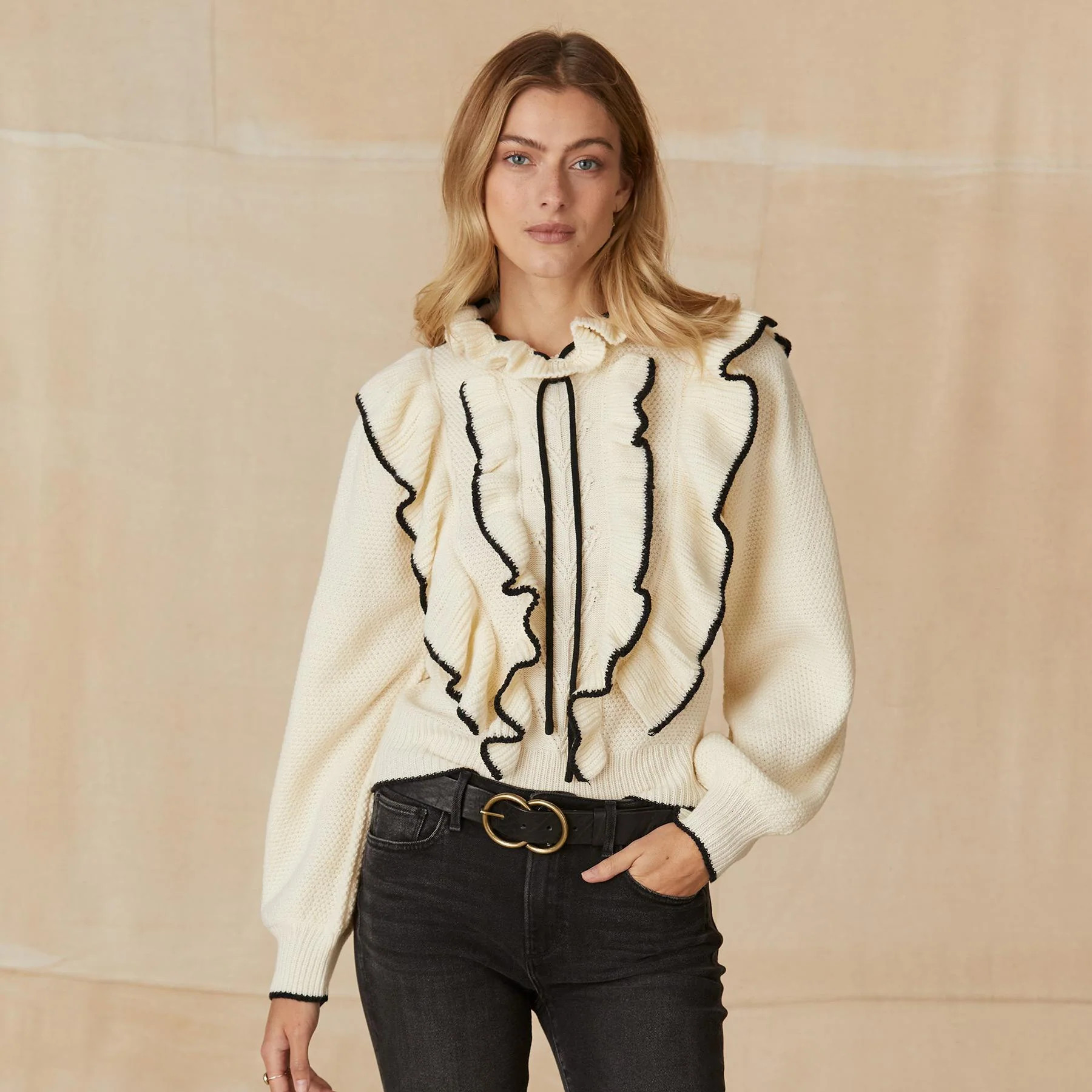 Tipper Ruffle Sweater | Sundance Catalog