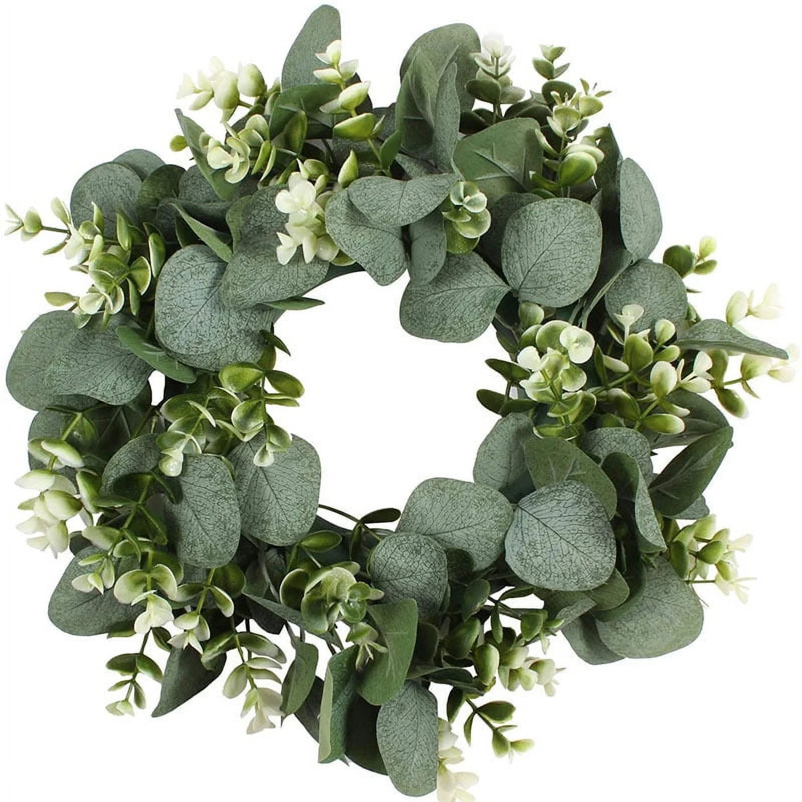 Green Eucalyptus Wreath 13Inch Artificial Eucalyptus Leaves Wreath Spring Summer Greenery Wreath ... | Walmart (US)