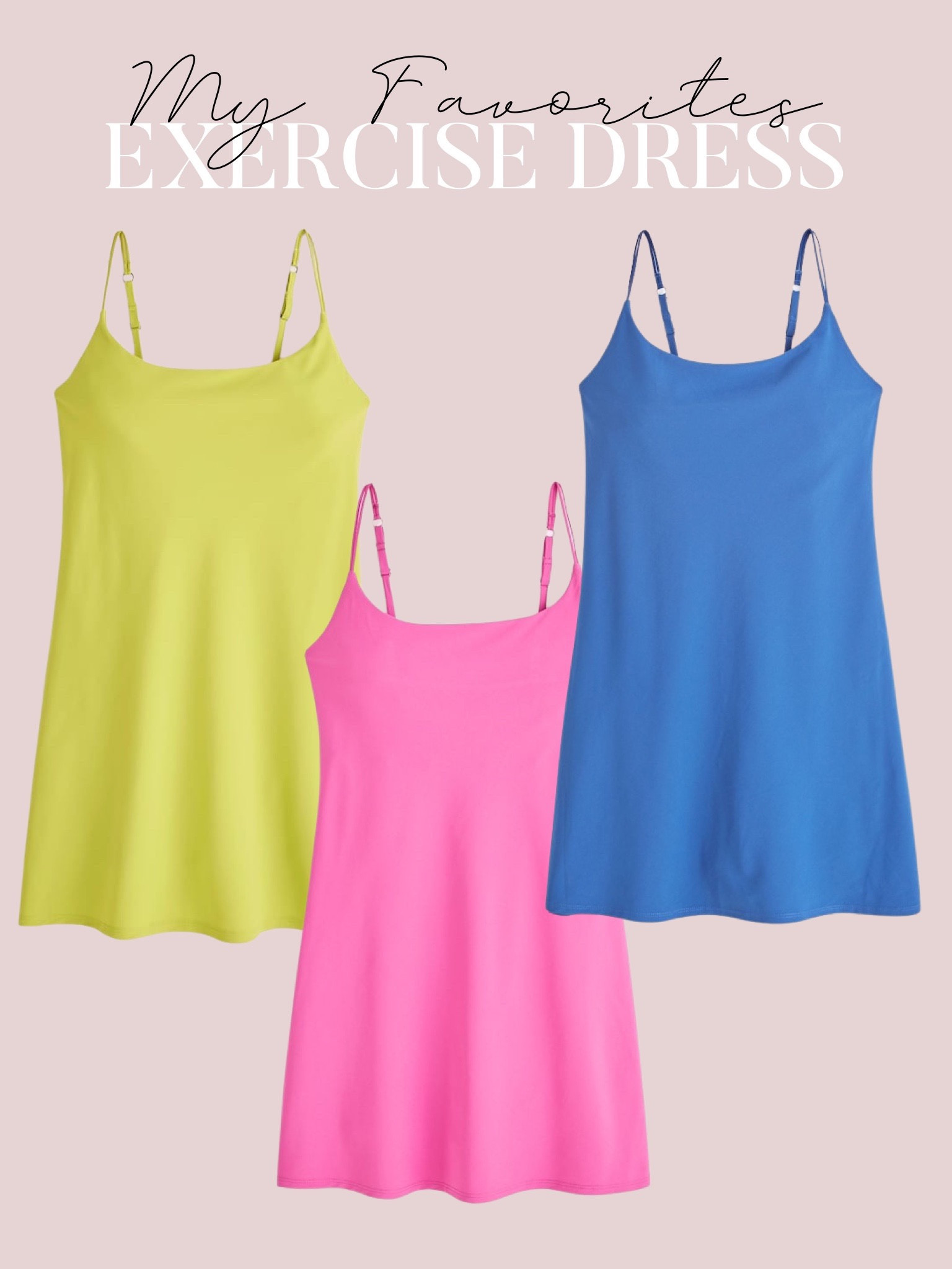 Exercise dresses with built in shorts and bras for Europe travel 

#LTKunder50 #LTKsalealert