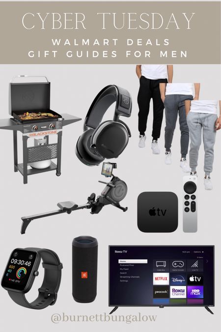 Gift guide for men. Walmart cyber Monday deals on electronics and men’s clothing. #samsungtv #giftguide gifts for him, gifts for men, gifts for dad, gifts for husband 

#LTKmens #LTKGiftGuide #LTKsalealert