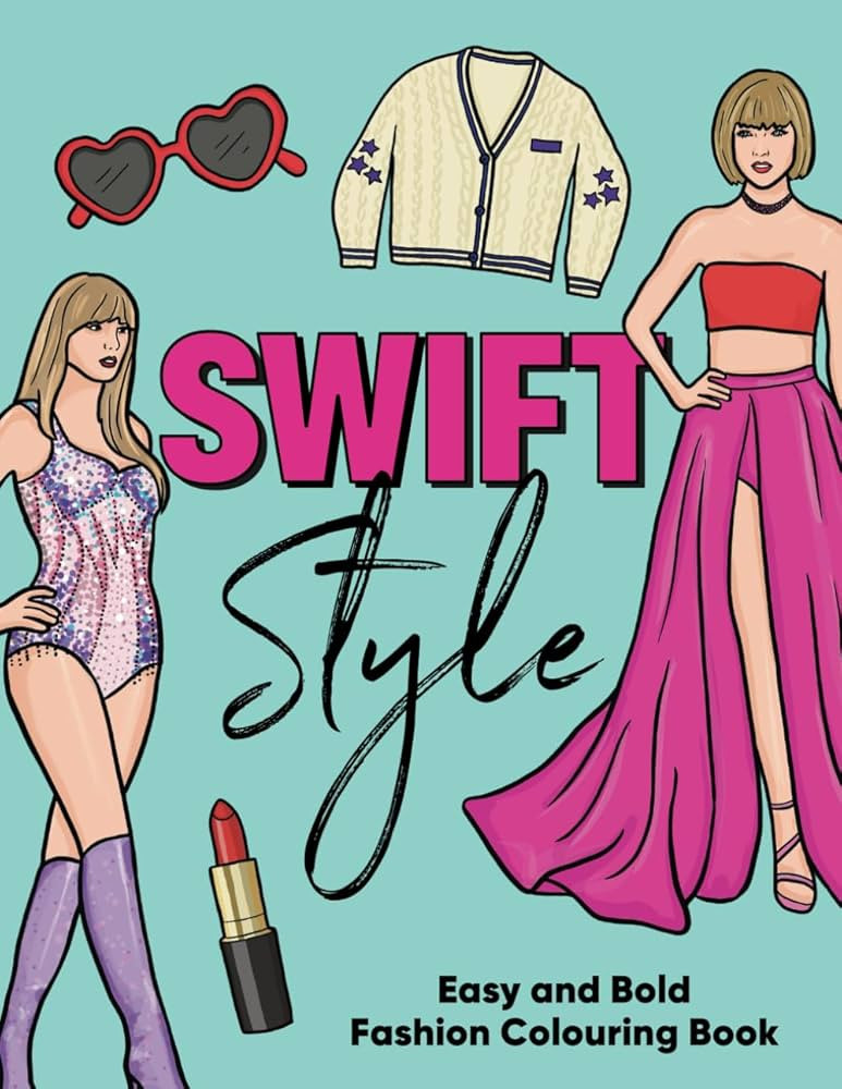 SWIFT STYLE: Easy & Bold Fashion Coloring Book for Adults and Kids (Americana Collection) | Amazon (US)