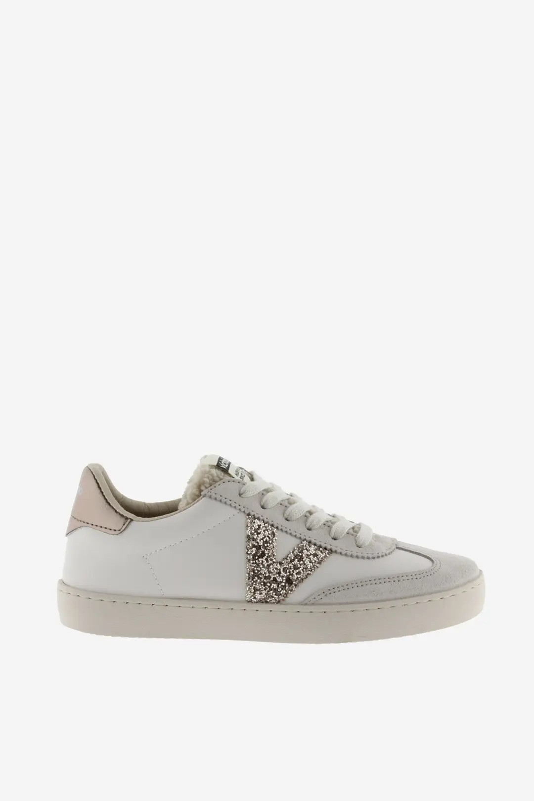 Trainers | Berlin Leather & Shear Effect Cyclist White | Victoria | Debenhams UK