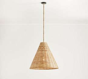 Marion Woven Cone Pendant (17"-26") | Pottery Barn CA