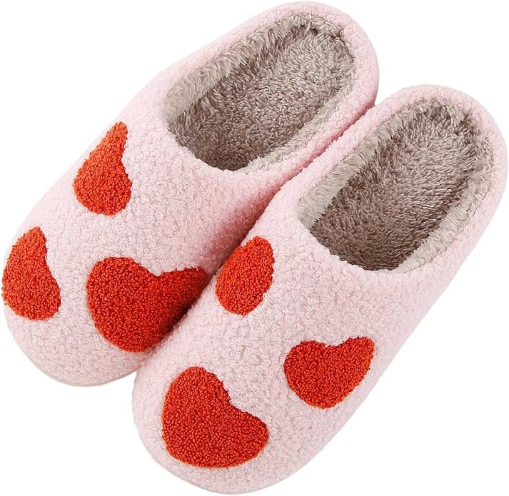 Womens & Mens Animal Fruit Retro Cozy Fluffy Plush Slippers - Embroidered Printing, Warm Memory F... | Amazon (US)