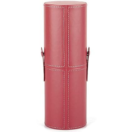 Makeup Brush Holder Travel Brushes Case Bag Cup Storage Dustproof for Women and Girls (Red) | Amazon (US)