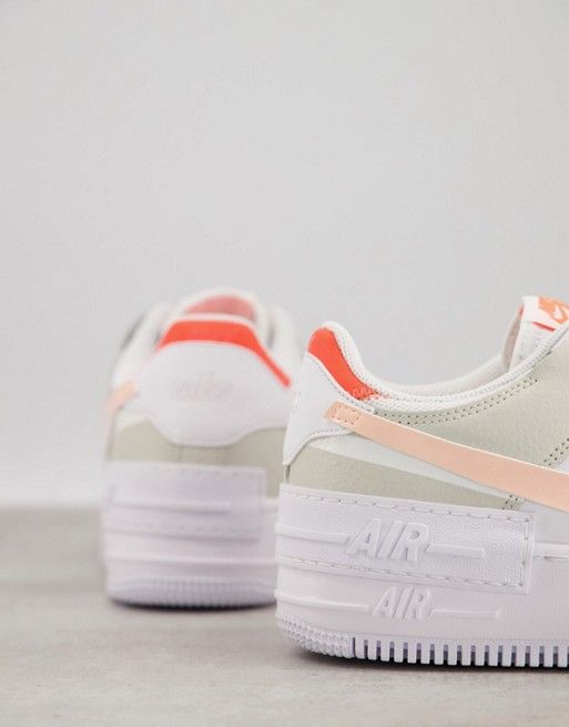 Nike Air Force 1 Shadow in white and beige | ASOS (Global)