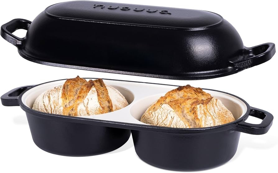 Dutch Oven for Sourdough Bread Baking – Enamelled Cast Iron Bread Loaf Pot – 500°F Oven Safe... | Amazon (US)