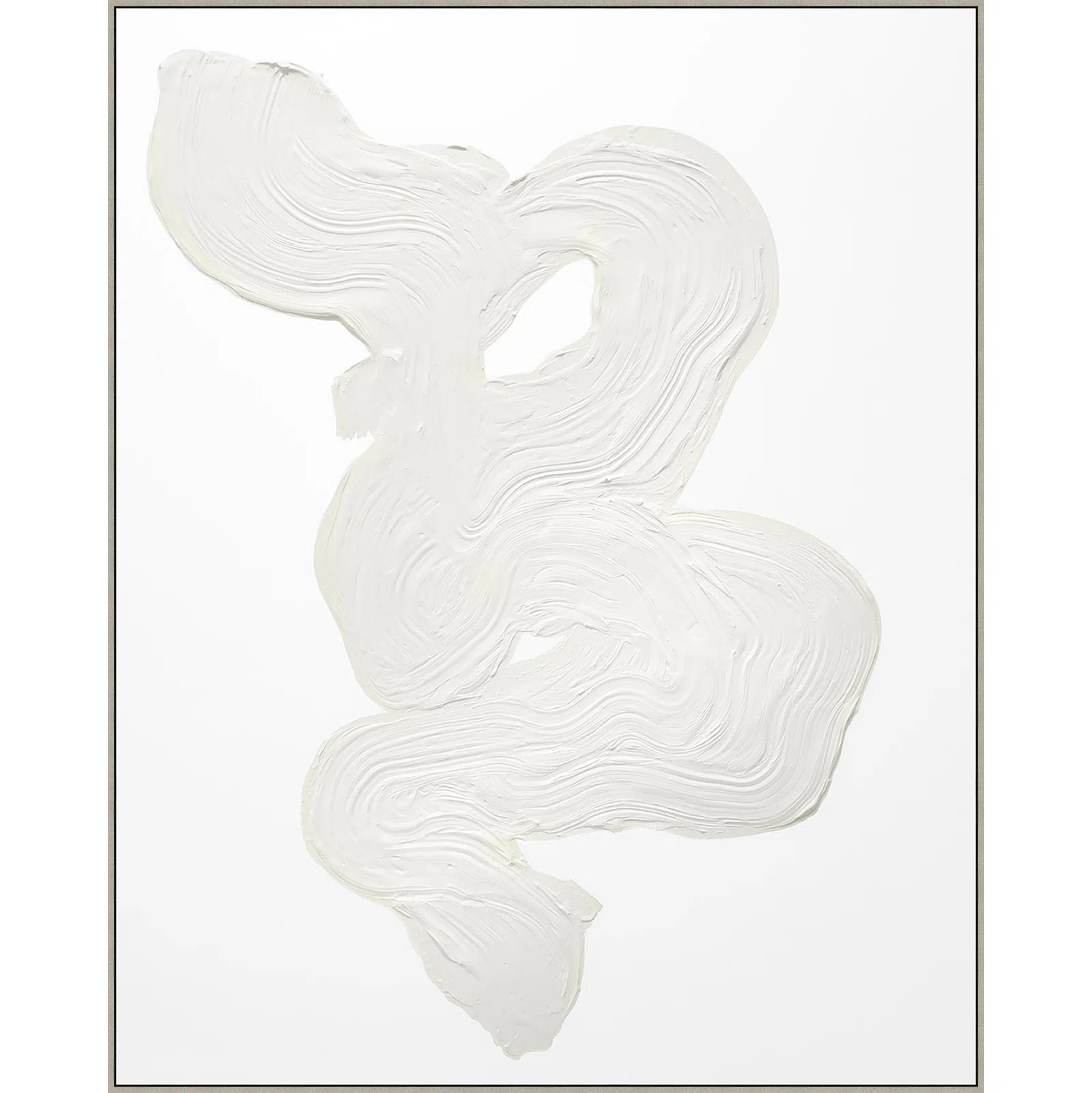 Wendover Art Group Neutral Swirl 1 - Floater Frame Print on Canvas | Wayfair | Wayfair North America