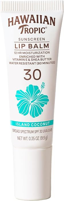 Hawaiian Tropic Lip Sunscreen SPF 30, Island Coconut | SPF Lip Balm, Beach Essentials, Travel Siz... | Amazon (US)
