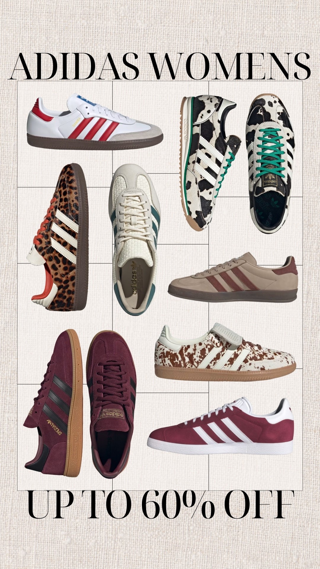 12 days of LTK sale! Adidas exclusive sale through LTK only! Grab some of my favorites shoes on deal, would make amazing gifts too! Love a funky shoe if you can't tell 😂

LTK day 4, 12 days of LTK, LTK sale, winter shoes, adidas sale 

#LTKGiftGuide #LTKSaleAlert #LTKFindsUnder100