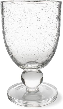 TAG Bubble Glass Goblet 10 oz Beverage Glassware for Dinner Party Wedding Bar Clear | Amazon (US)