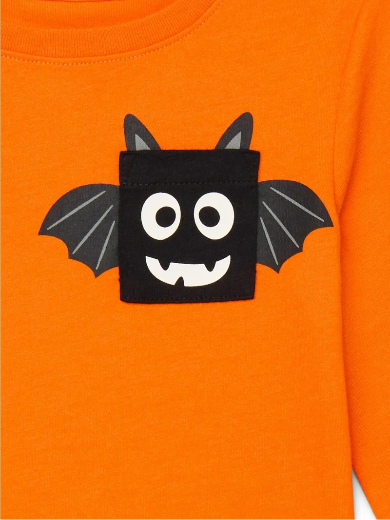 Halloween Toddler Front Pocket Graphic Tee from Way to Celebrate, Sizes 12M-5T | Walmart (US)