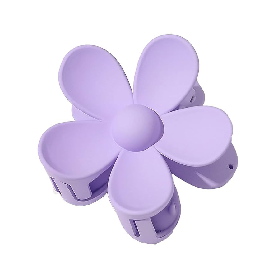 1Pc Purple Hair Claw Clips Flower Shaped Plastic Jaw Anti-scratch Smell-less Useful Hold Tightly ... | Amazon (US)