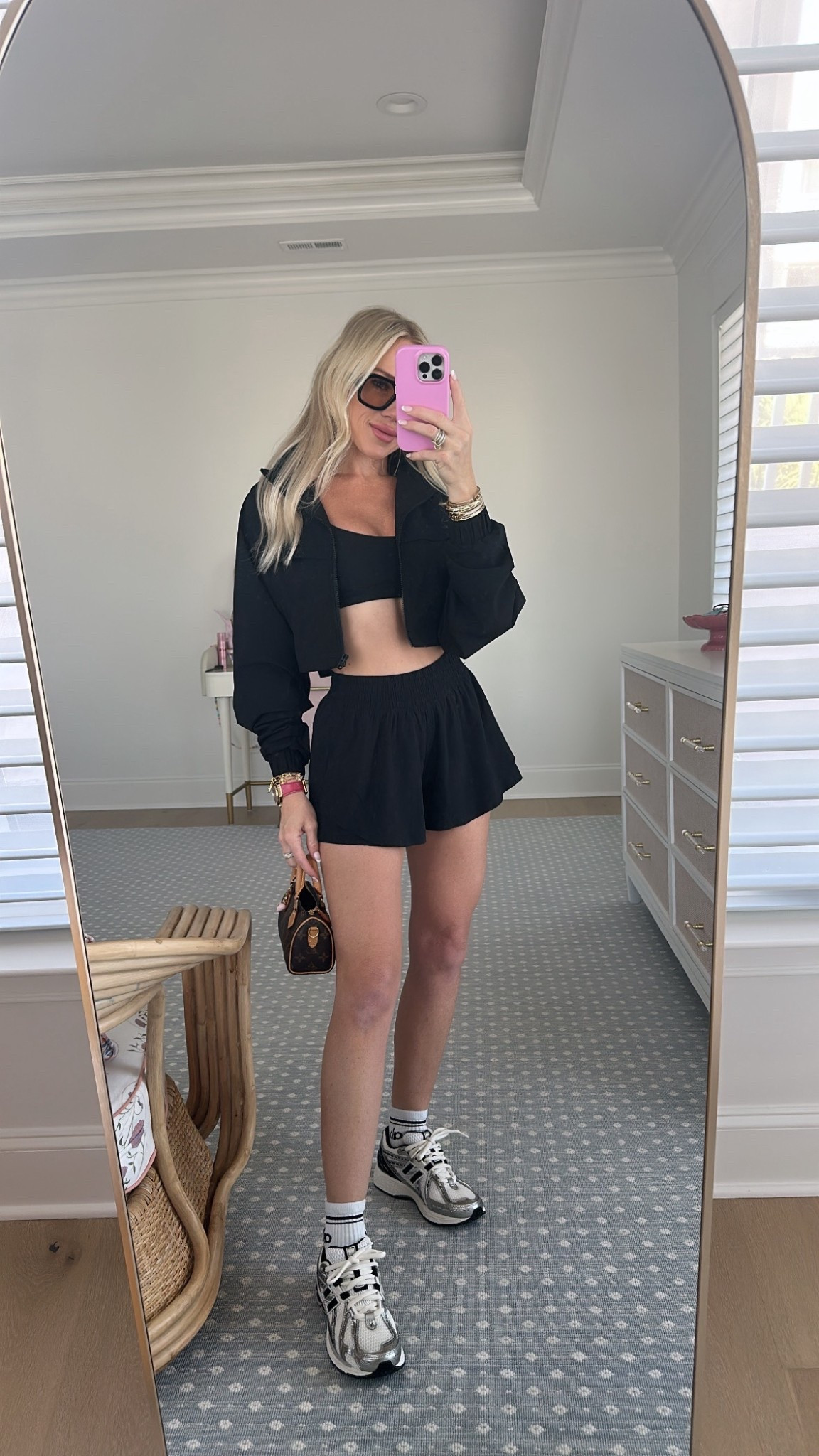 XS shorts, small jacket, small bra 

#LTKActive