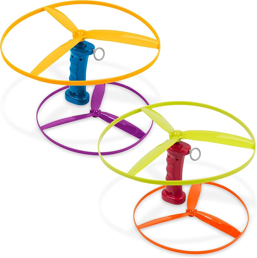 Battat - Flying Disc Launcher Toy Helicopter with 2 Launchers & 4 Discs - Screen-Free Outdoor Sum... | Amazon (US)