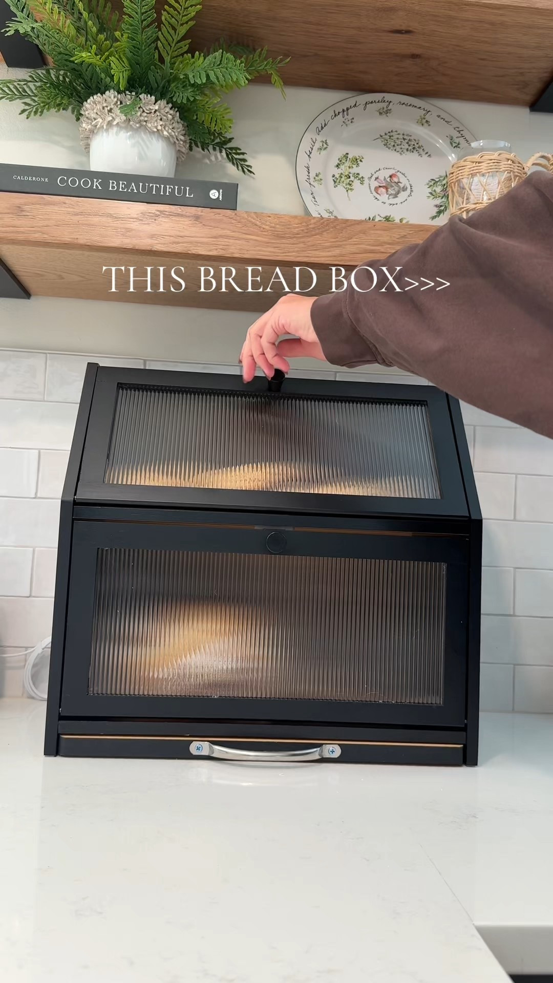 The best bread box!! Built in cutting board and comes with a knife!🤎 

#LTKHome #LTKSeasonal #LTKFindsUnder50