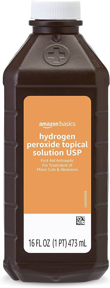 Amazon Basics Hydrogen Peroxide Topical Solution USP, 16 Fl Oz (Pack of 1) (Previously Solimo) | Amazon (US)