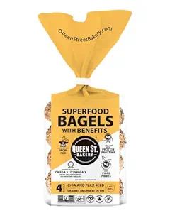 Queen St. Bakery Chia & Flax Seed Superfood Bagels, 16.37 OZ | Amazon (US)