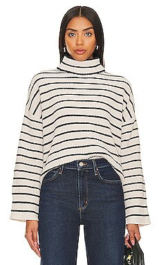 Sanctuary Stay Cozy Sweater in Marshmallow & Black Stripe from Revolve.com | Revolve Clothing (Global)