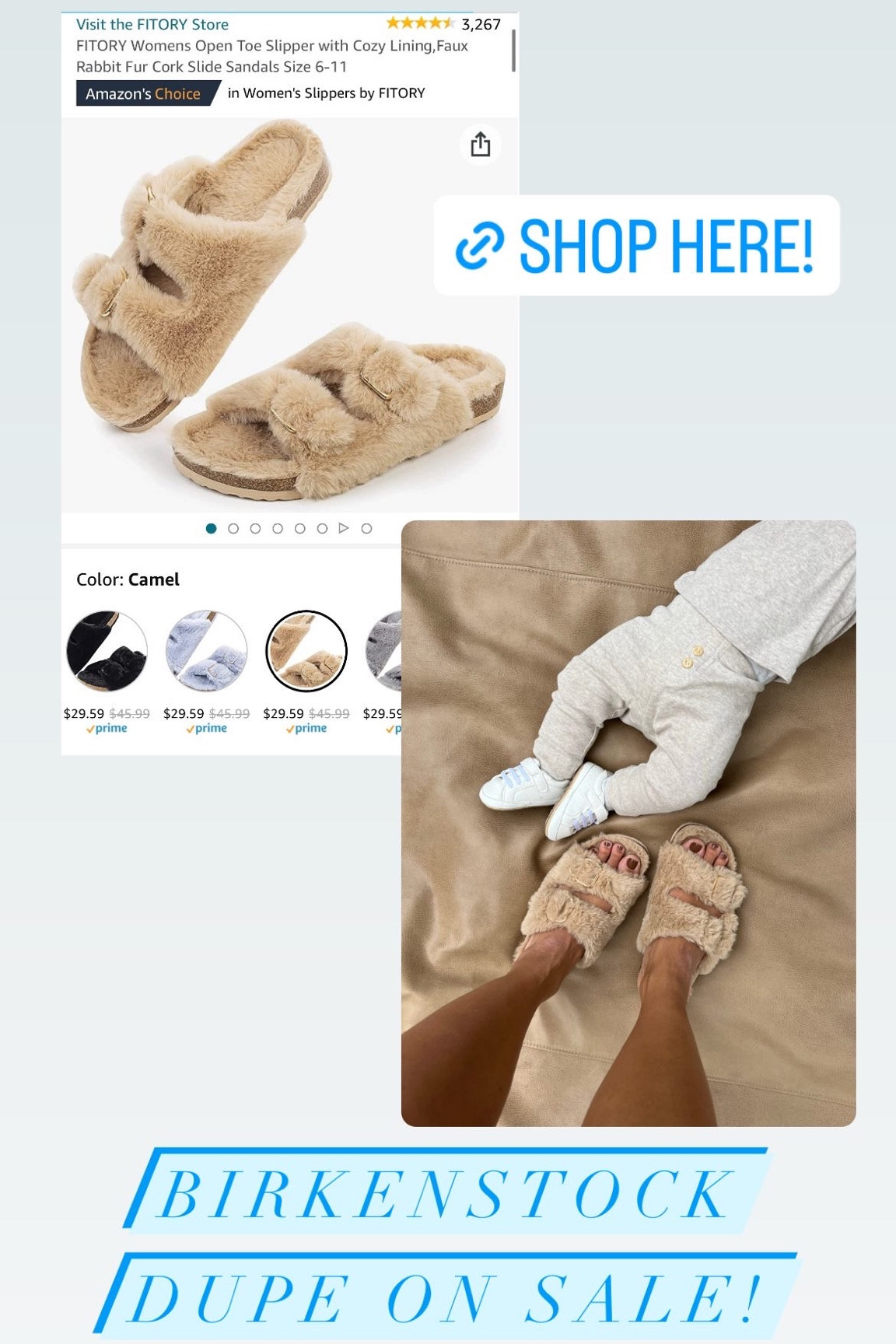 Birkenstock dupe on sale for Black Friday. Amazon fashion finds. Fur sandals. Fall fashion. 

#LTKunder50 #LTKSeasonal #LTKshoecrush