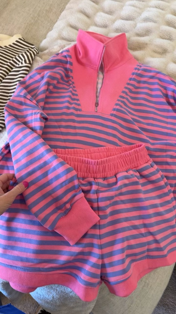 Shop striped pullovers and shorts from Pink Lily! Wearing a Medium in the tops and Small in shorts!

Click the images to shop!

Sets | stripes | pullover | tops | shorts | fall | seasonal | comfy | Lounge | daily | ootd | homey | cozy | comfy | pink | purple | brown | cream | striped

#LTKmomlife #LTKootd #LTKSeasonal