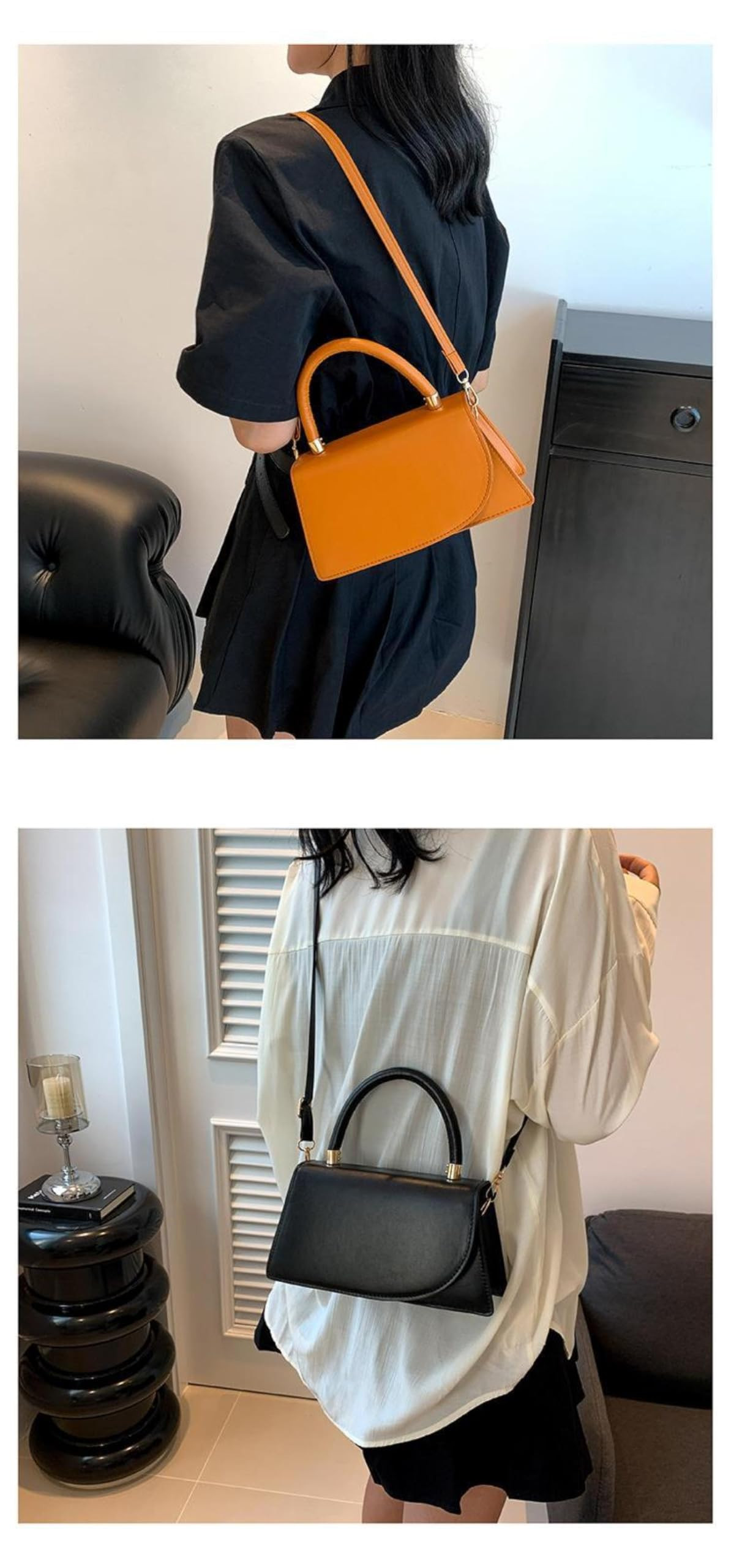 Hand-held Small Square Bag, Small Bag, Solid Color Crossbody Bag | Amazon (US)