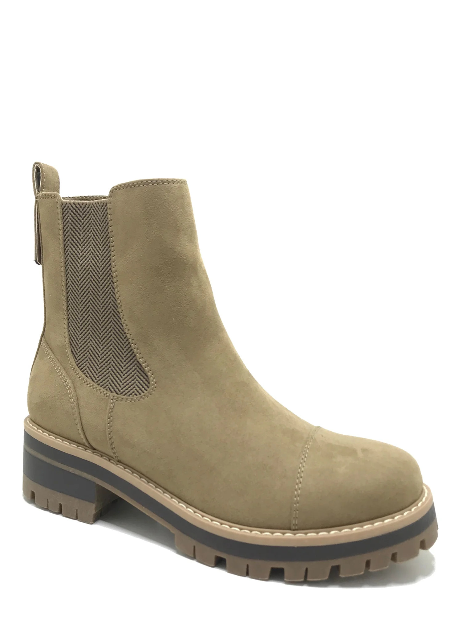 Time and True Women's Lug Chelsea Boot (Wide Width Available) - Walmart.com | Walmart (US)
