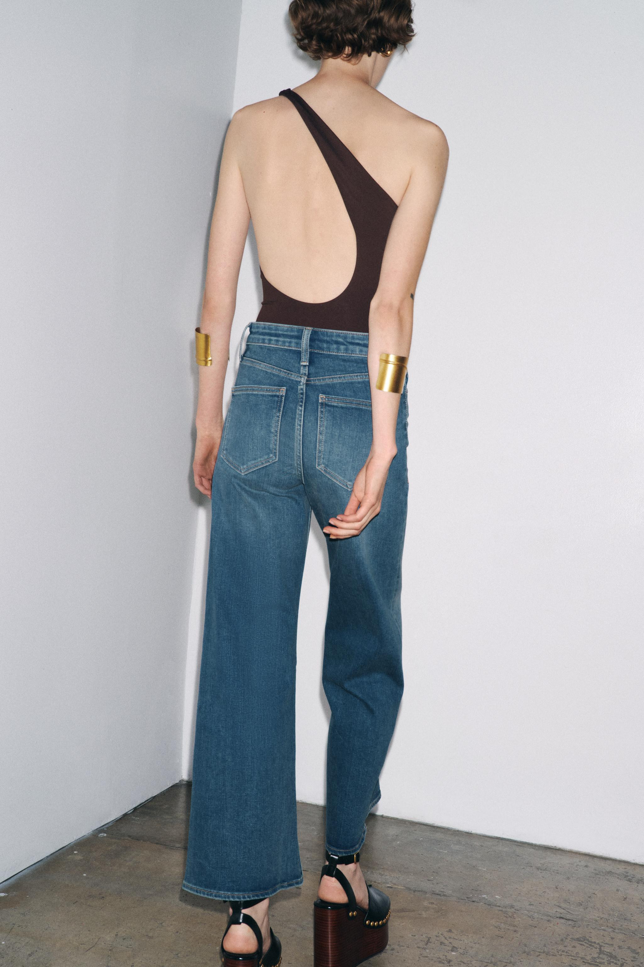 ZW COLLECTION HIGH RISE WIDE LEG JEANS | Zara US