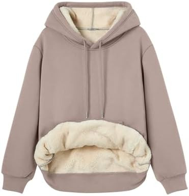 Trendy Queen Women's Winter Fleece Sherpa Lined Hoodie Casual Warm Pullover Hooded Sweatshirt | Amazon (US)