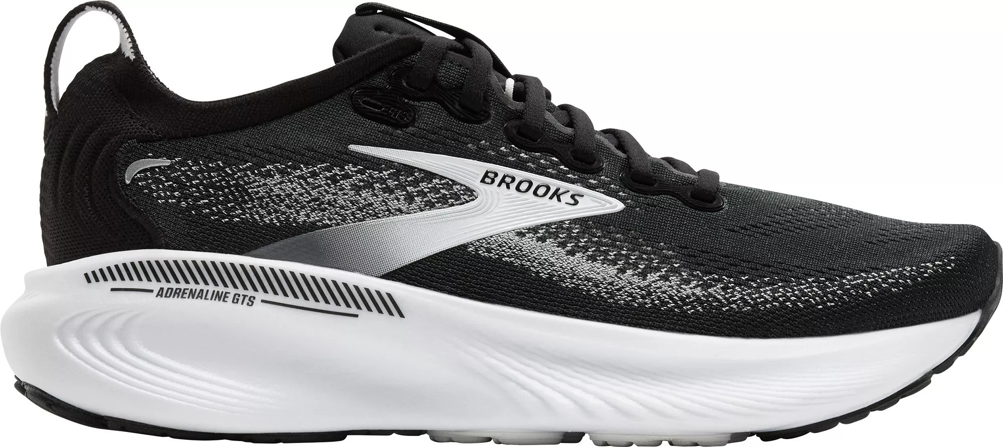 Brooks Women's Adrenaline GTS 25 Running Shoes, Size 11, Black/Grey/White | DICK'S Sporting Goods