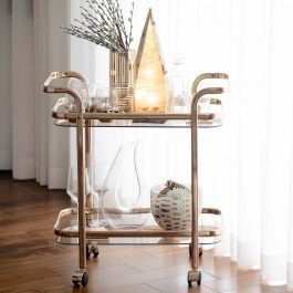 Tess 2-tier Rose Gold Trolley | Linen Chest