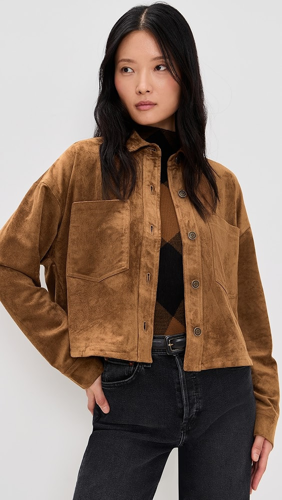 All Day Cropped Faux Suede Jacket | Shopbop
