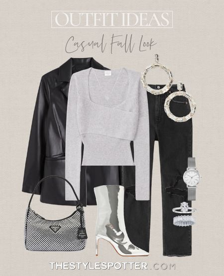 Fall Outfit Ideas 🍁 Casual Fall Look
A fall outfit isn’t complete without a cozy jacket and neutral hues. These casual looks are both stylish and practical for an easy and casual fall outfit. The look is built of closet essentials that will be useful and versatile in your capsule wardrobe. 
Shop this look 👇🏼 🍁 
P.S. The Abercrombie leather blazer, top, and jeans are 15% off right now! 🏃🏼‍♀️ 

#LTKsalealert #LTKSeasonal #LTKHalloween
