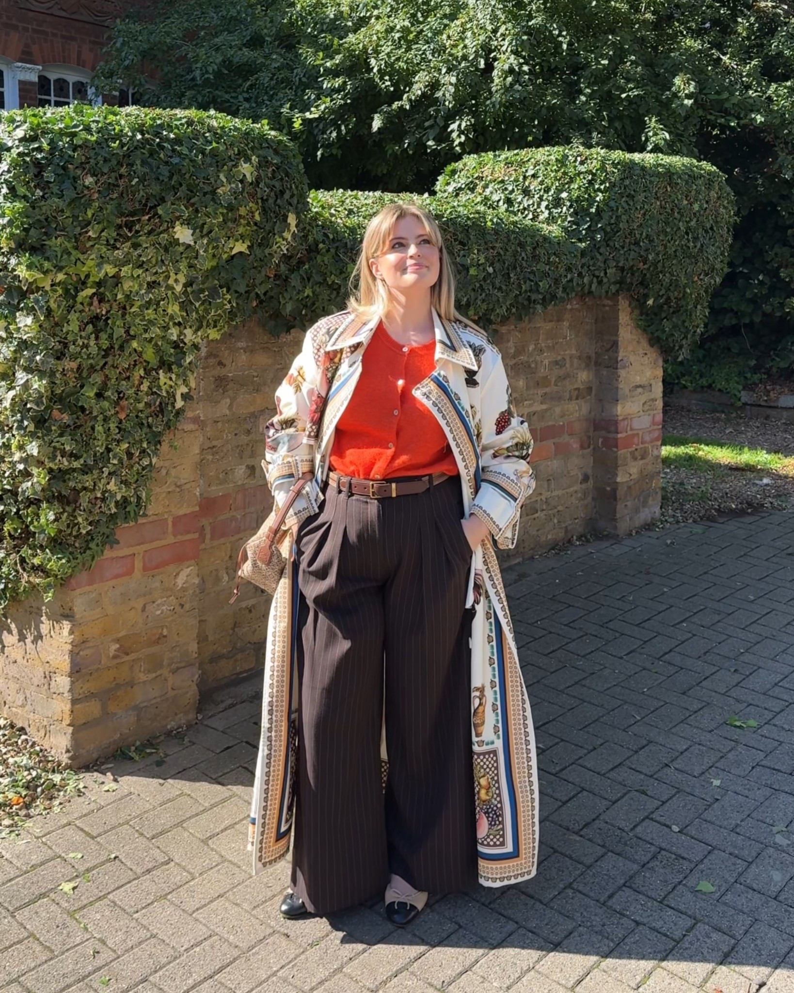 I'm wearing a size L in the knit, 14S in the trousers, an XL in the belt (all from Me+Em) and a L in the coat which is from Alemais. Bag is from Loewe, shoes are Chanel and sunglasses are Phoebe Philo. 

#LTKautumn #LTKworkwear #LTKmidsize