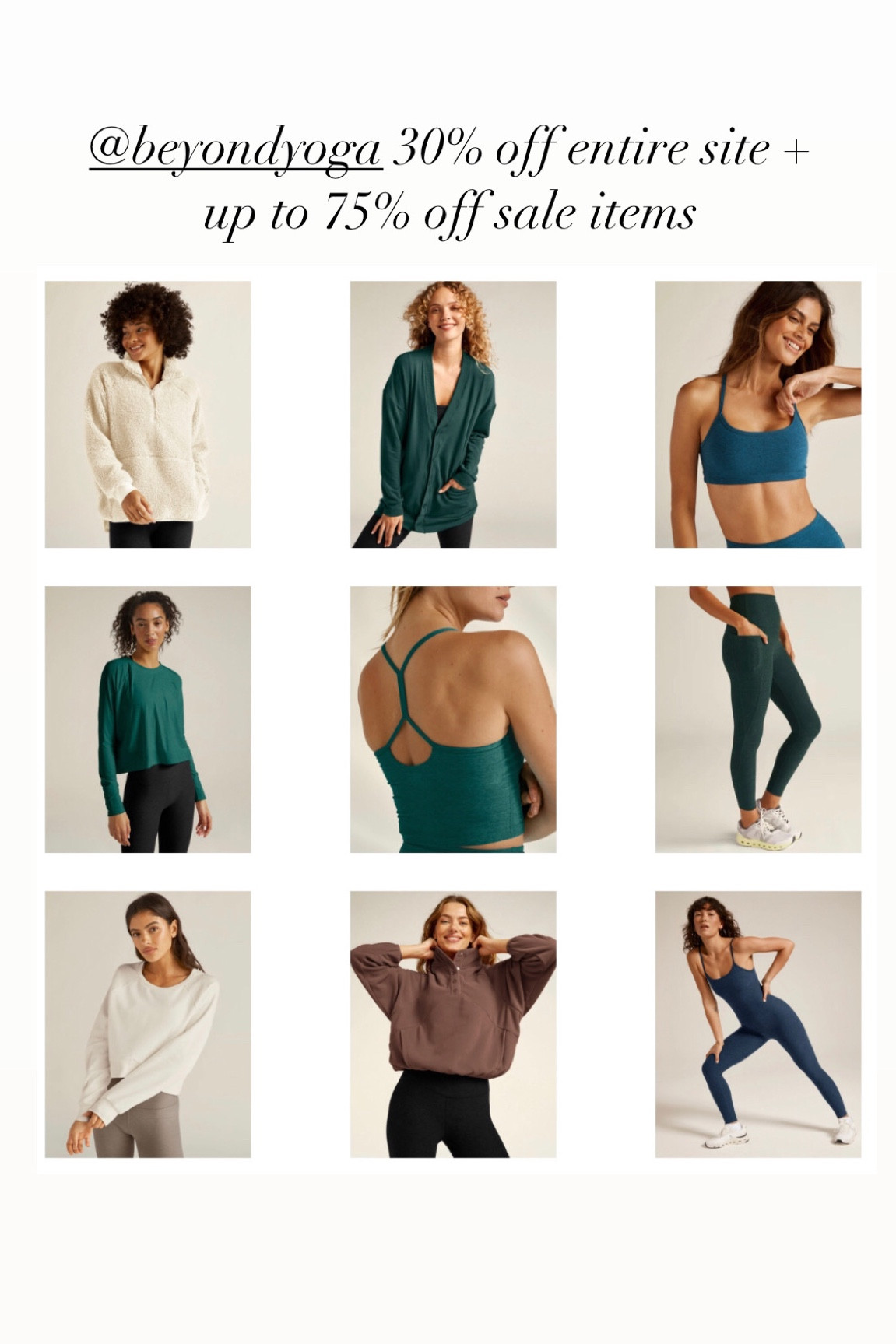 Beyond Yoga sale leggings, workout tops, sports bras, sweatshirts, pullovers, Sherpa, bodysuits



#LTKGiftGuide #LTKCyberWeek #LTKHoliday
