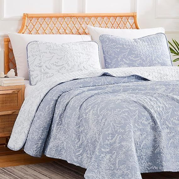Southshore Fine Living, Inc. Reversible Floral Oversized Quilt Bedding Set, Soft Coverlet Bedspre... | Amazon (US)