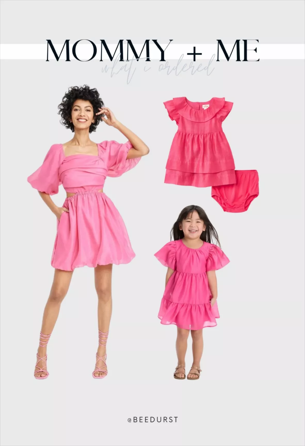 MAMA Bouclé Dress - Pink - Ladies