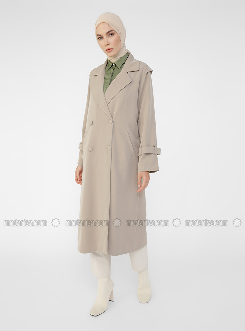 - Unlined - Shawl Collar - Trench Coat | Modanisa (US)