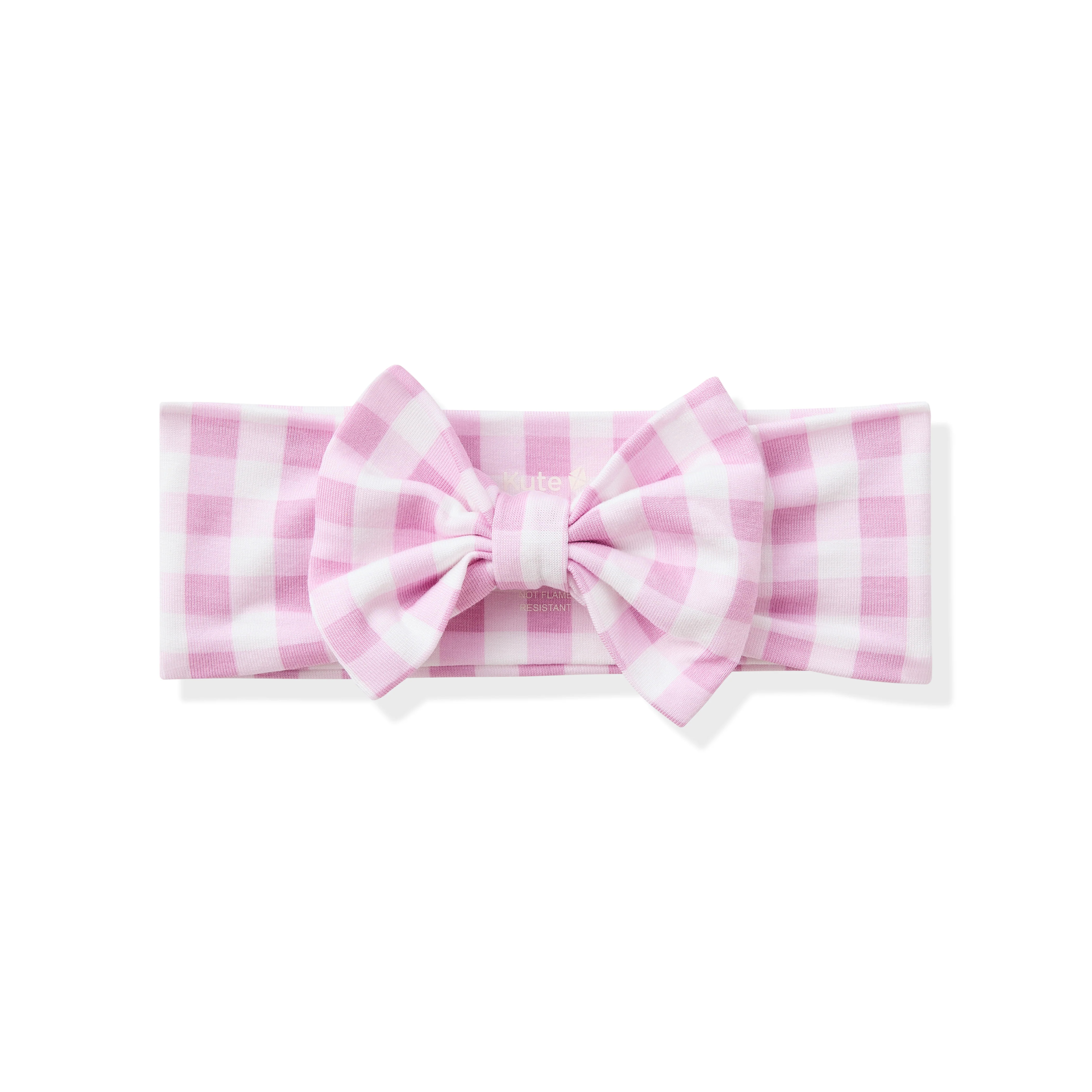 Bow Headband in Gingham Thistle | Kyte Baby