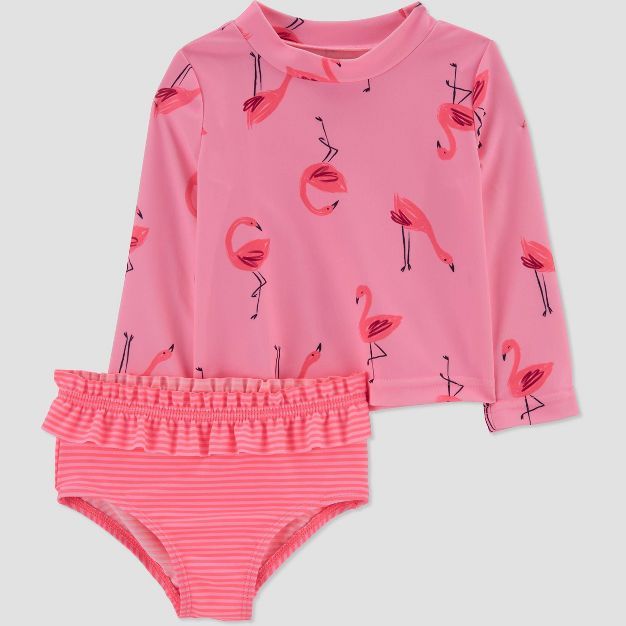 Baby Girls' Flamingo Print Rash Guard Set - Just One You® made by carter's Pink | Target