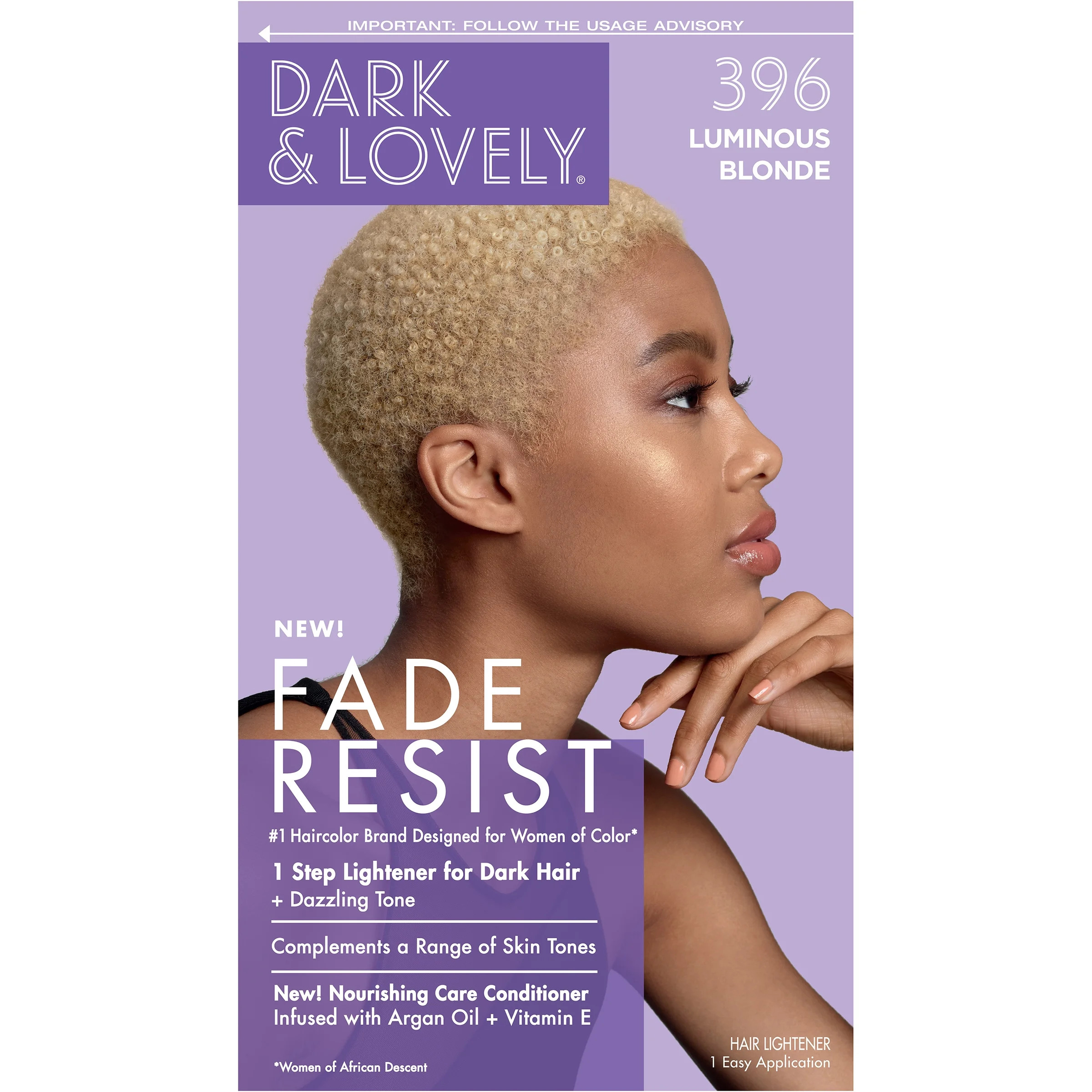 Softsheen-Carson Dark and Lovely Fade Resist Rich Conditioning Hair Color, Permanent Dye, 396 Lum... | Walmart (US)